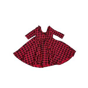 Remie Girl Buffalo Plaid Dress